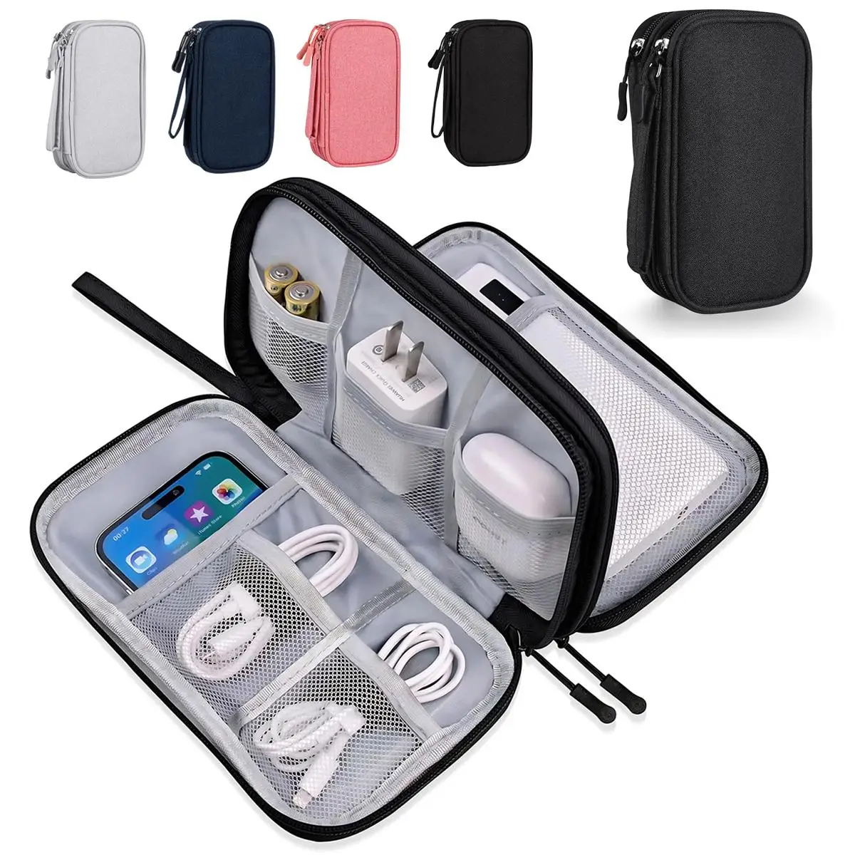Tech Accessories Hard Case - Водонепроницаемая дорожная сумка-органайзер для кабелей, портативный