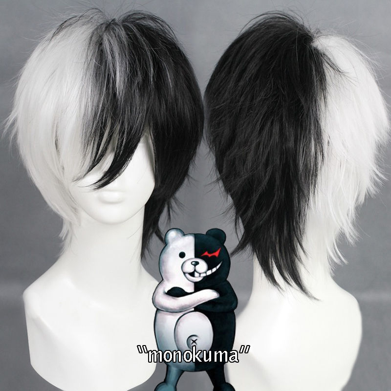 Tech Accessories For Men - Аниме игра Danganronpa черно-белый парик медведя
